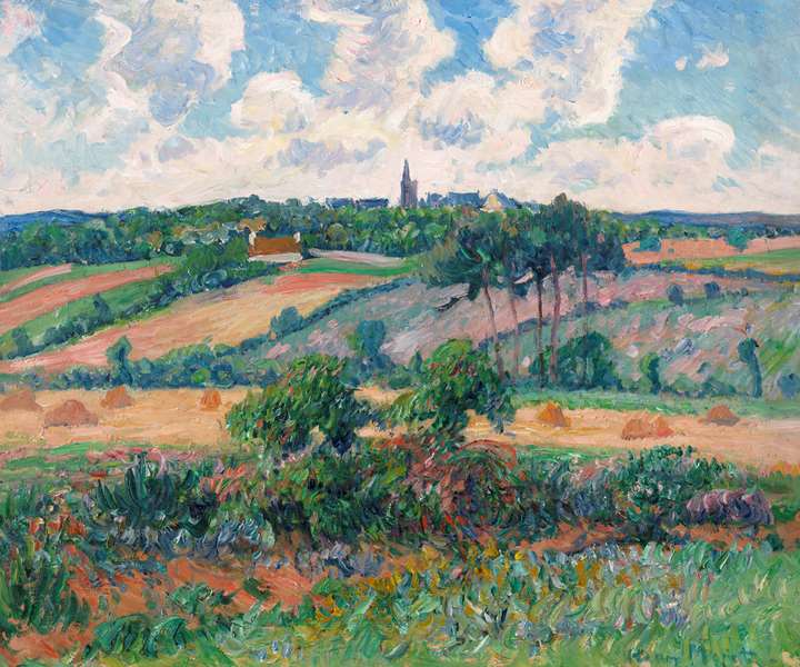 Paysage de moisson en Bretagne
